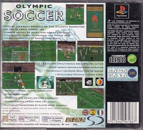 Olympic Soccer - PS1 (B Grade) (Genbrug)